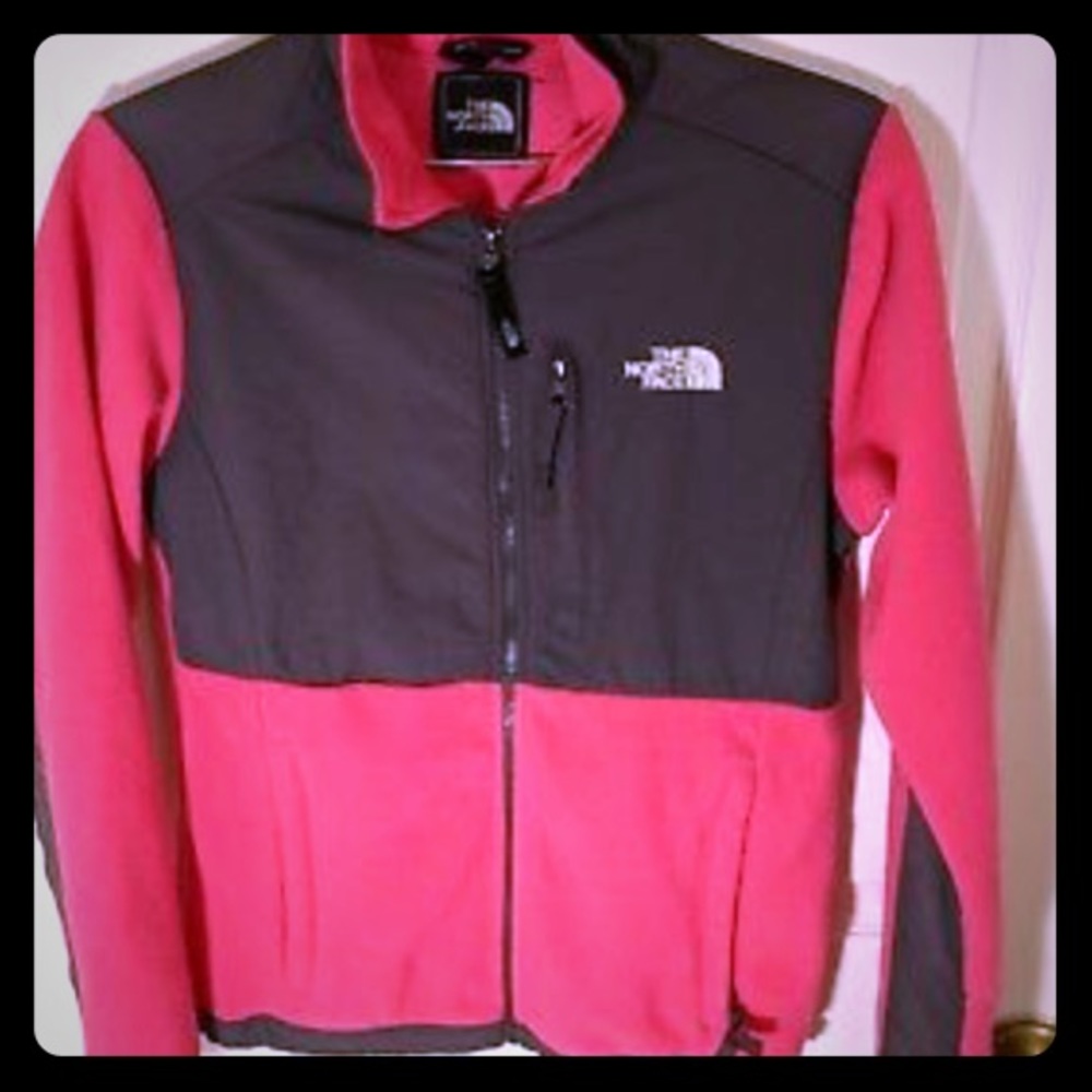 North face Denali fleece pink woman large jacket